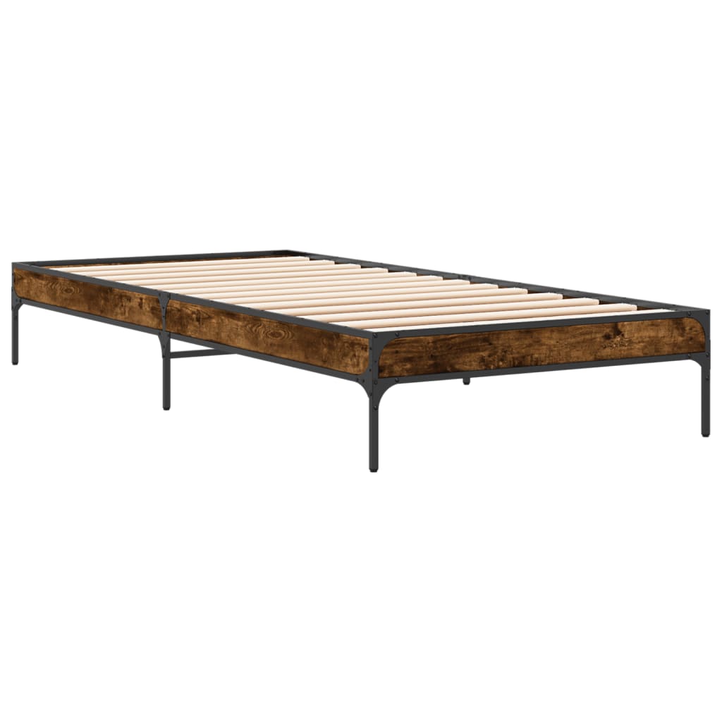 Giroletto Rovere Fumo 90x200 cm in Legno Multistrato e Metallo | homemem39