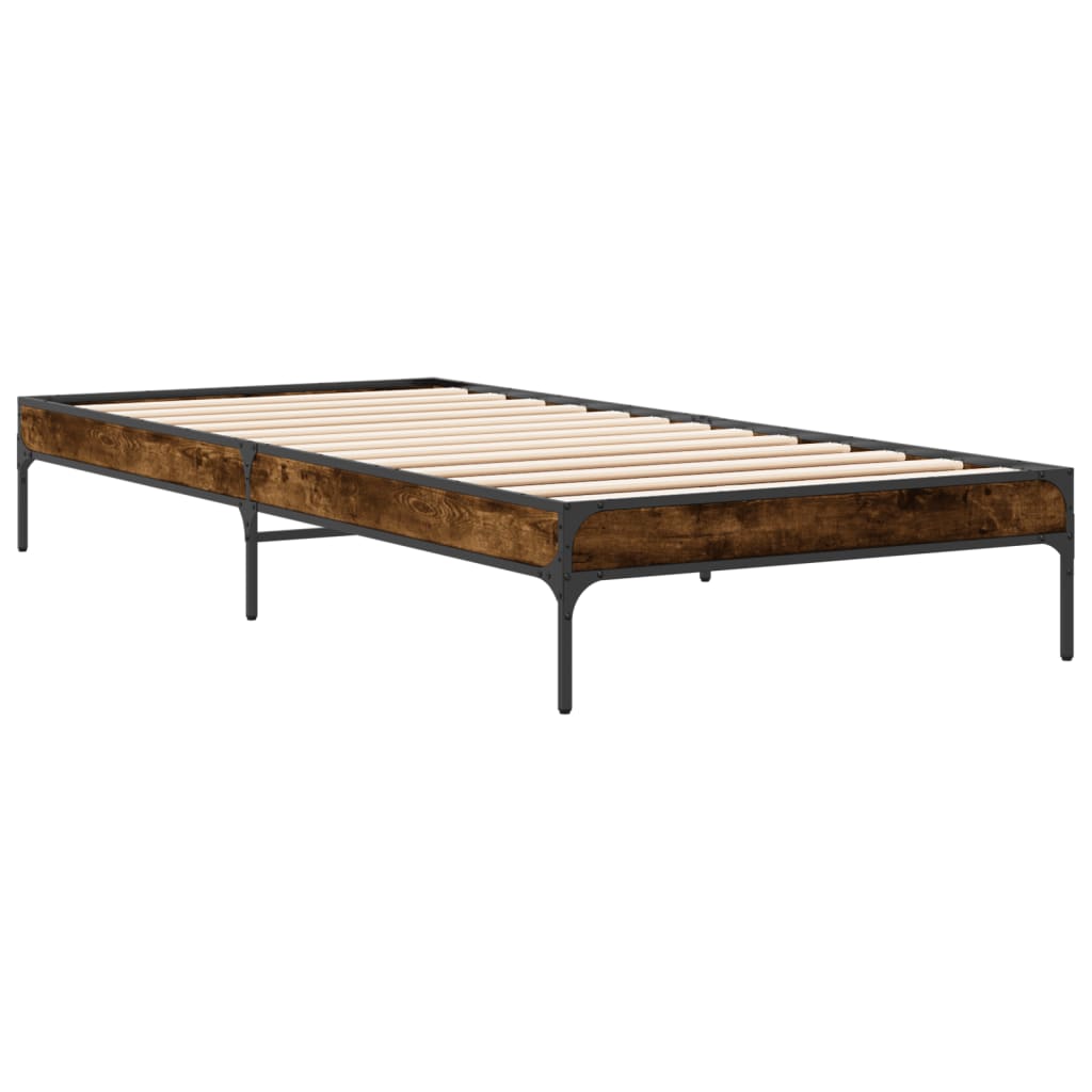 Giroletto Rovere Fumo 90x200 cm in Legno Multistrato e Metallo | homemem39