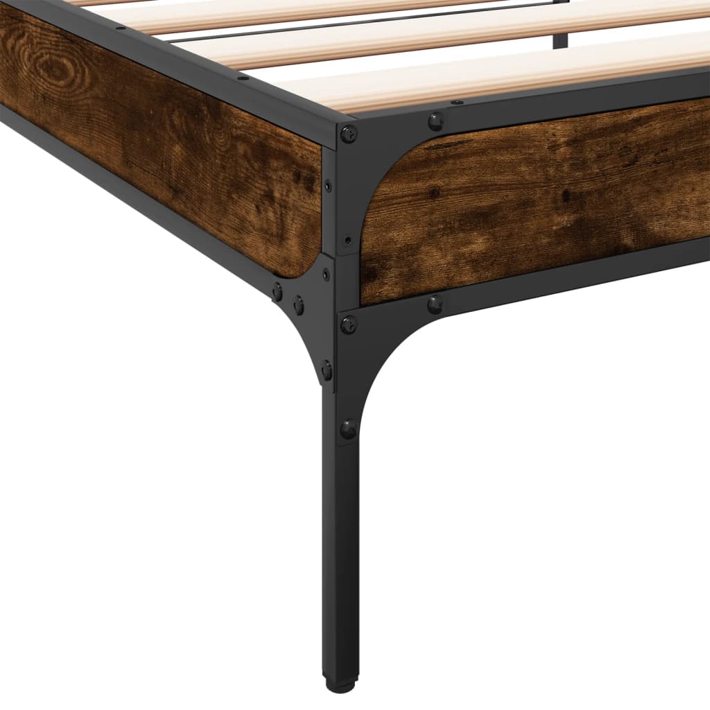 Giroletto Rovere Fumo 90x200 cm in Legno Multistrato e Metallo | homemem39