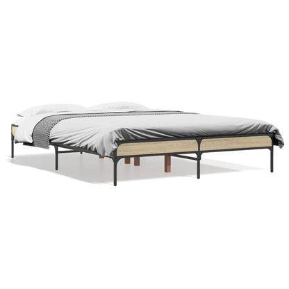 Giroletto Rovere Sonoma 140x190 cm in Legno Multistrato Metallo | homemem39