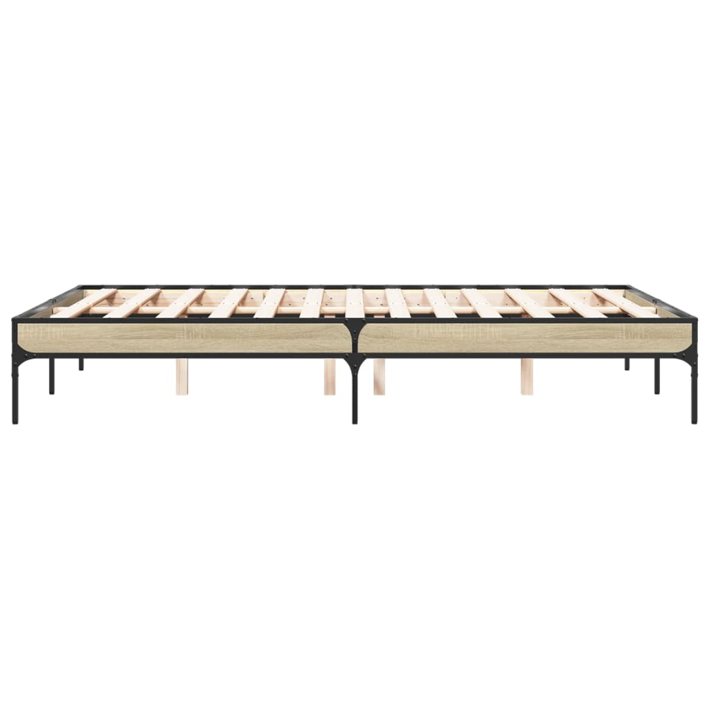 Giroletto Rovere Sonoma 140x190 cm in Legno Multistrato Metallo | homemem39