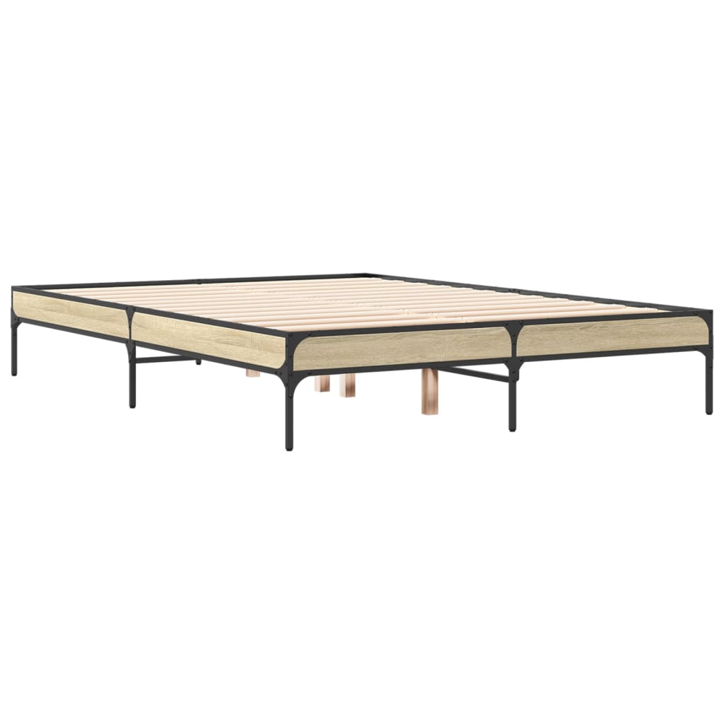 Giroletto Rovere Sonoma 140x190 cm in Legno Multistrato Metallo | homemem39
