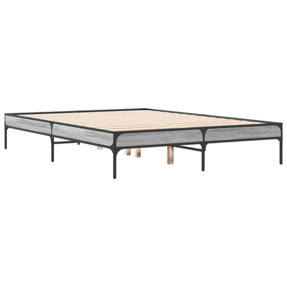 Giroletto Grigio Sonoma 140x190 cm in Legno Multistrato Metallo | homemem39