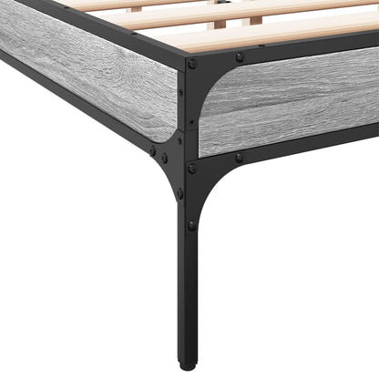 Giroletto Grigio Sonoma 140x190 cm in Legno Multistrato Metallo | homemem39
