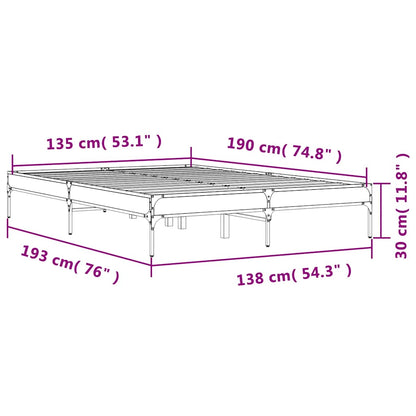 Giroletto Rovere Fumo 135x190 cm in Legno Multistrato Metallo | homemem39
