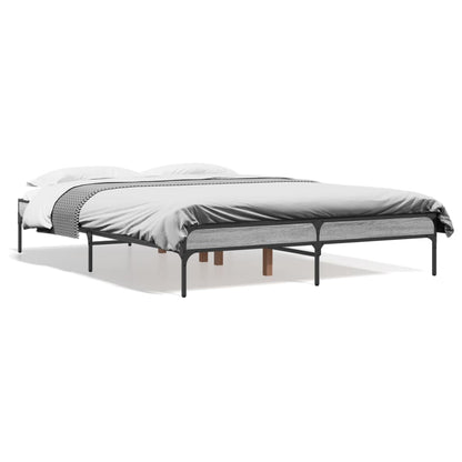 Giroletto Grigio Sonoma 135x190 cm in Legno Multistrato Metallo | homemem39