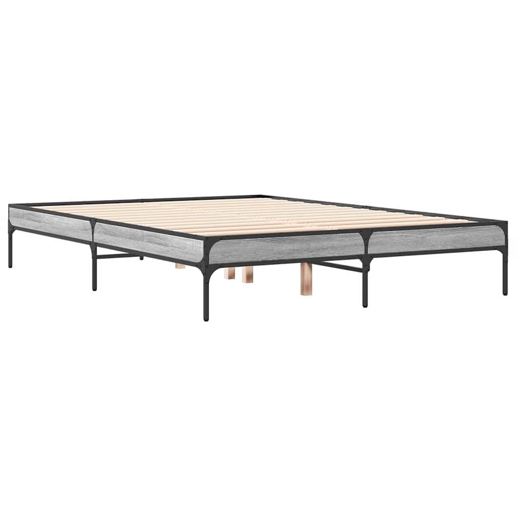 Giroletto Grigio Sonoma 120x190 cm in Legno Multistrato Metallo | homemem39
