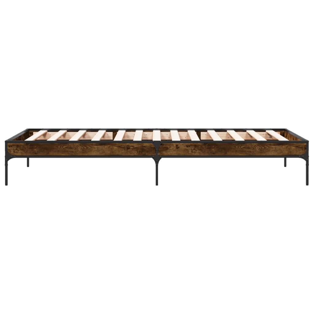 Giroletto Rovere Fumo 90x190 cm in Legno Multistrato e Metallo | homemem39