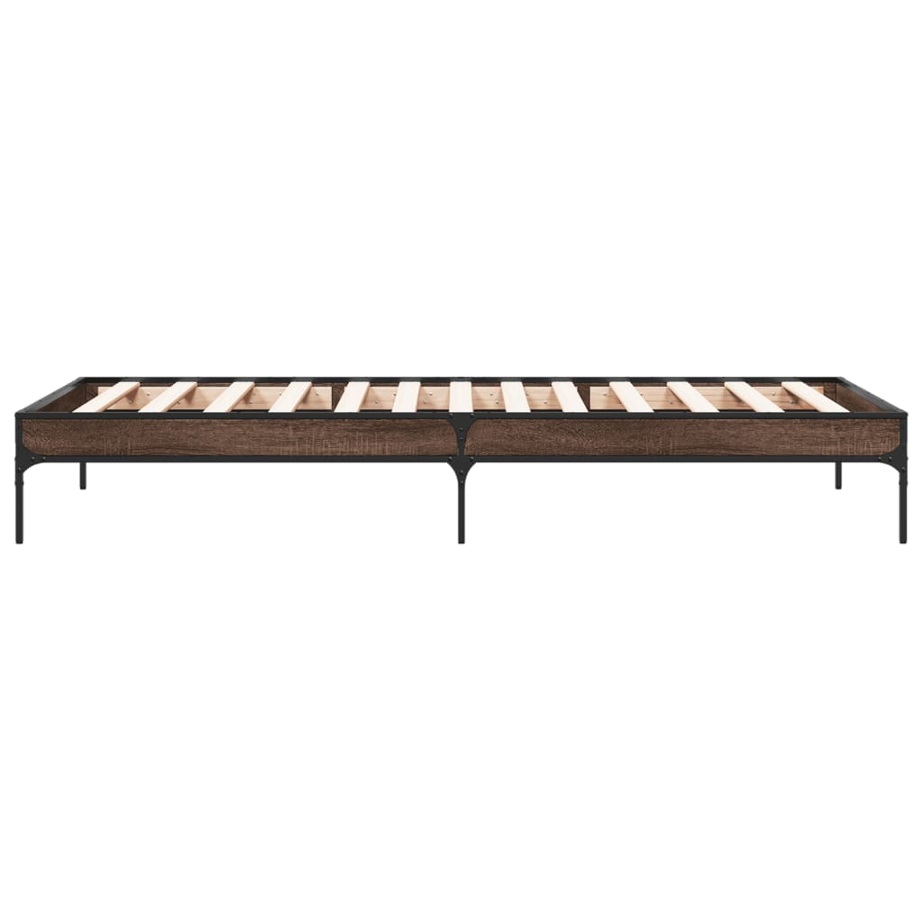 Giroletto Rovere Marrone 90x190 cm Legno Multistrato e Metallo | homemem39