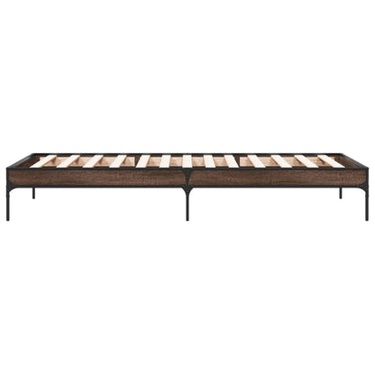 Giroletto Rovere Marrone 90x190 cm Legno Multistrato e Metallo | homemem39