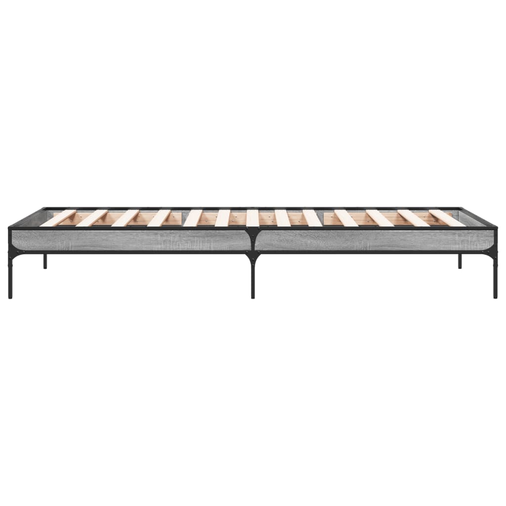 Giroletto Grigio Sonoma 75x190cm in Legno Multistrato e Metallo | homemem39