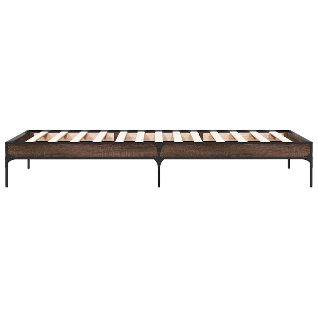 Giroletto Rovere Marrone 75x190 cm Legno Multistrato e Metallo | homemem39