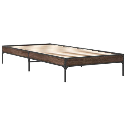 Giroletto Rovere Marrone 75x190 cm Legno Multistrato e Metallo | homemem39