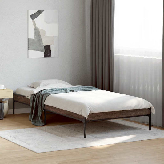 Giroletto Rovere Marrone 75x190 cm Legno Multistrato e Metallo | homemem39