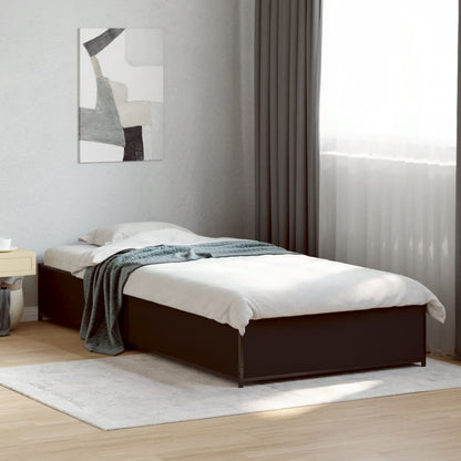 Giroletto Nero 100x200 cm in Legno Multistrato e Metallo | homemem39