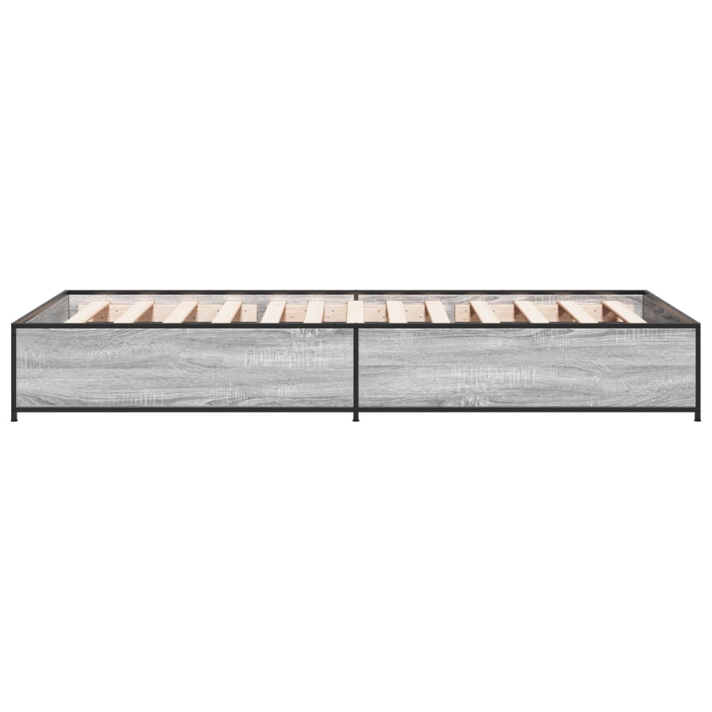 Giroletto Grigio Sonoma 100x200 cm Legno Multistrato e Metallo | homemem39