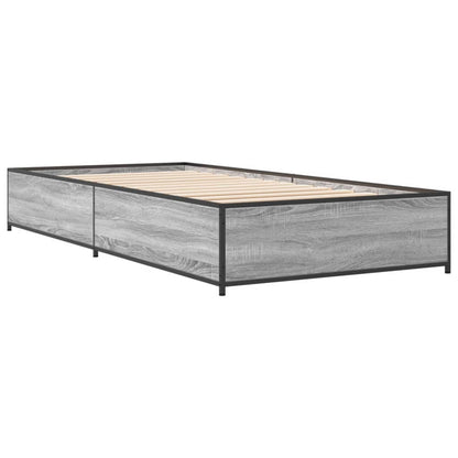Giroletto Grigio Sonoma 100x200 cm Legno Multistrato e Metallo | homemem39
