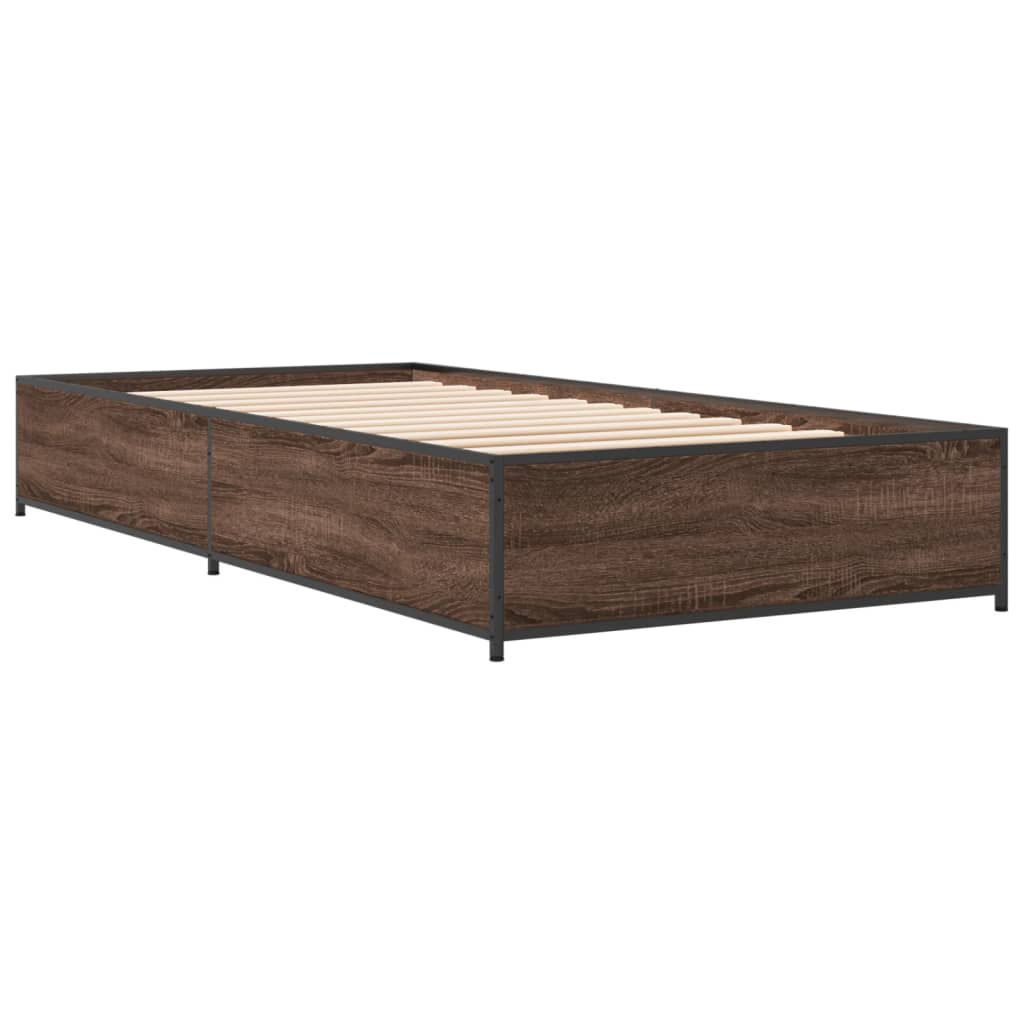 Giroletto Rovere Marrone 100x200 cm Legno Multistrato e Metallo | homemem39