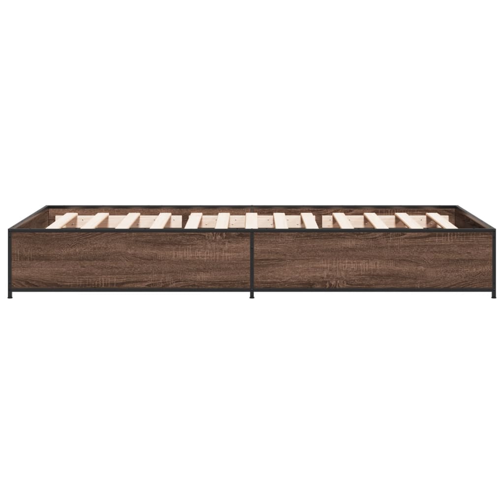 Giroletto Rovere Marrone 100x200 cm Legno Multistrato e Metallo | homemem39