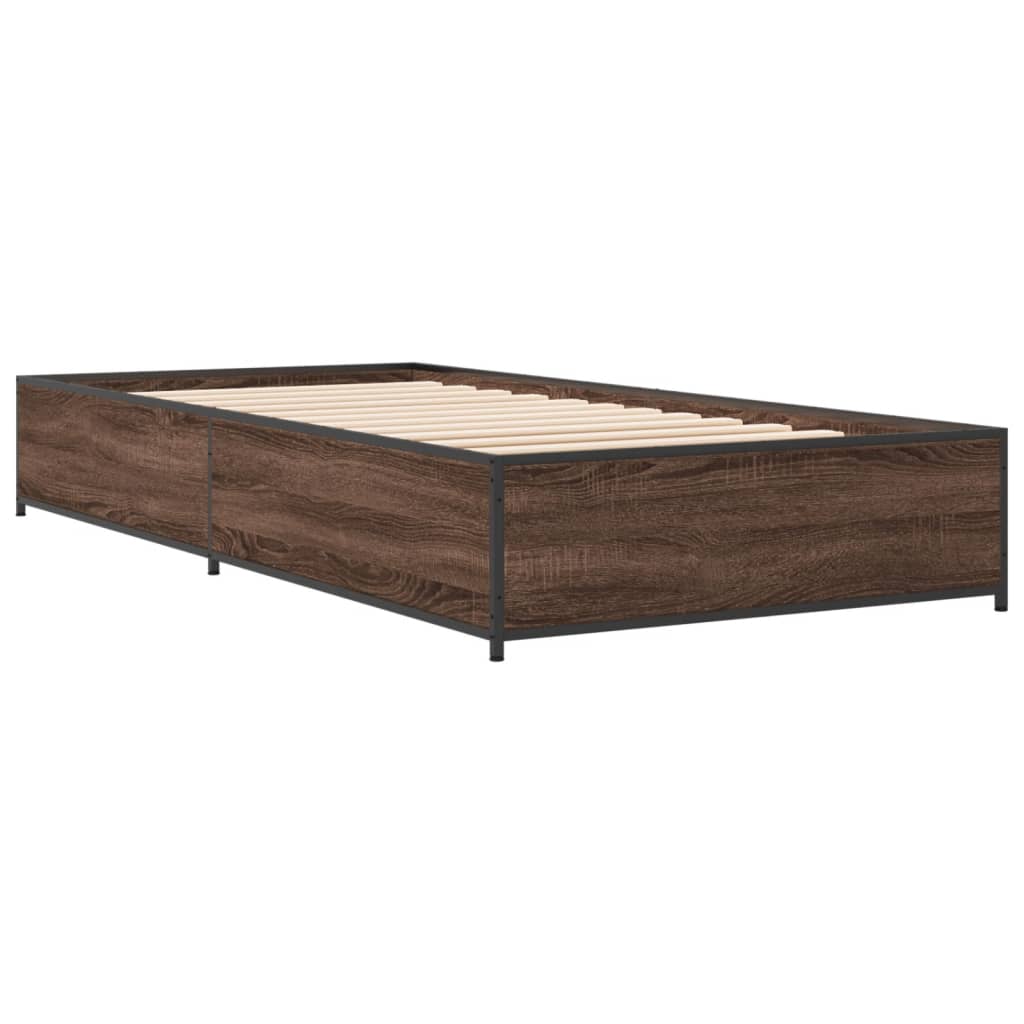 Giroletto Rovere Marrone 100x200 cm Legno Multistrato e Metallo | homemem39