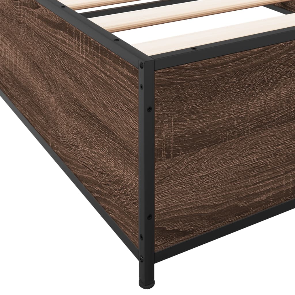 Giroletto Rovere Marrone 100x200 cm Legno Multistrato e Metallo | homemem39
