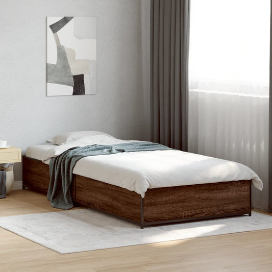 Giroletto Rovere Marrone 100x200 cm Legno Multistrato e Metallo | homemem39