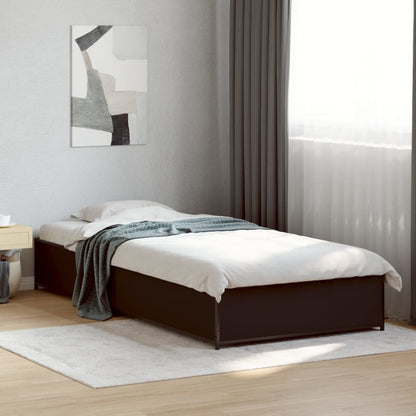 Giroletto Nero 90x190 cm in Legno Multistrato e Metallo | homemem39
