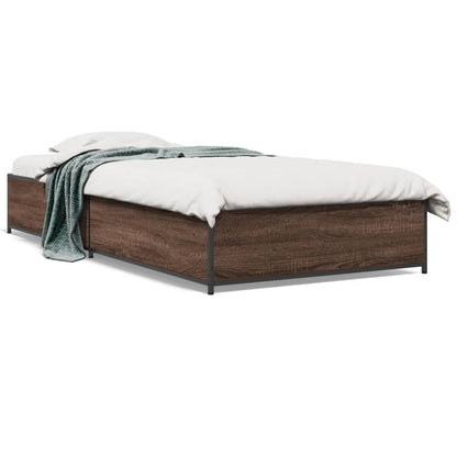 Giroletto Rovere Marrone 90x190 cm Legno Multistrato e Metallo | homemem39