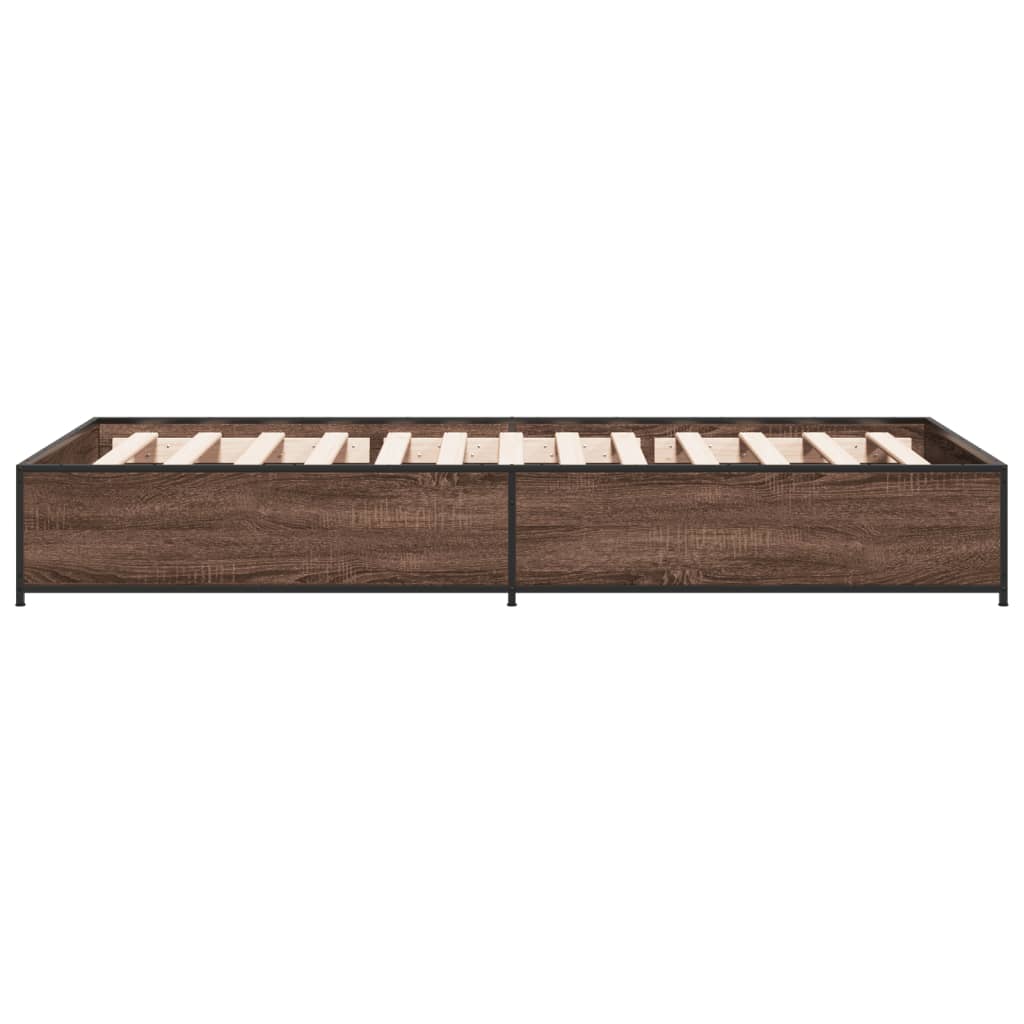 Giroletto Rovere Marrone 90x190 cm Legno Multistrato e Metallo | homemem39
