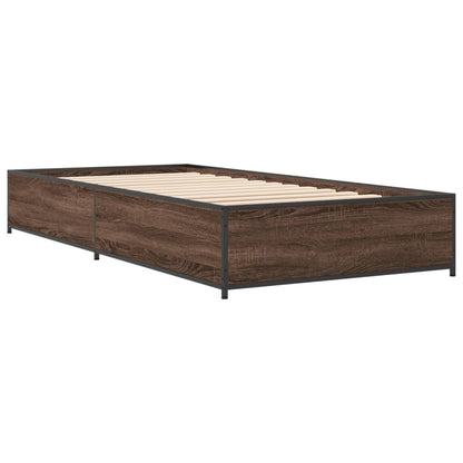 Giroletto Rovere Marrone 90x190 cm Legno Multistrato e Metallo | homemem39