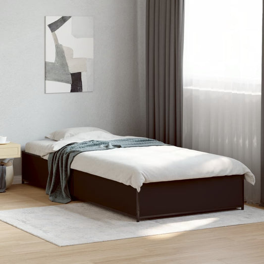 Giroletto Nero 75x190 cm in Legno Multistrato e Metallo | homemem39