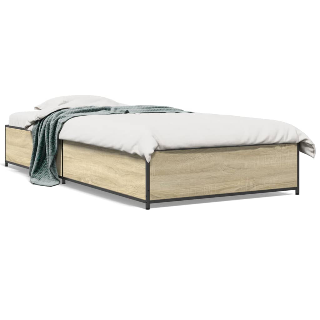 Giroletto Rovere Sonoma 75x190cm in Legno Multistrato e Metallo | homemem39