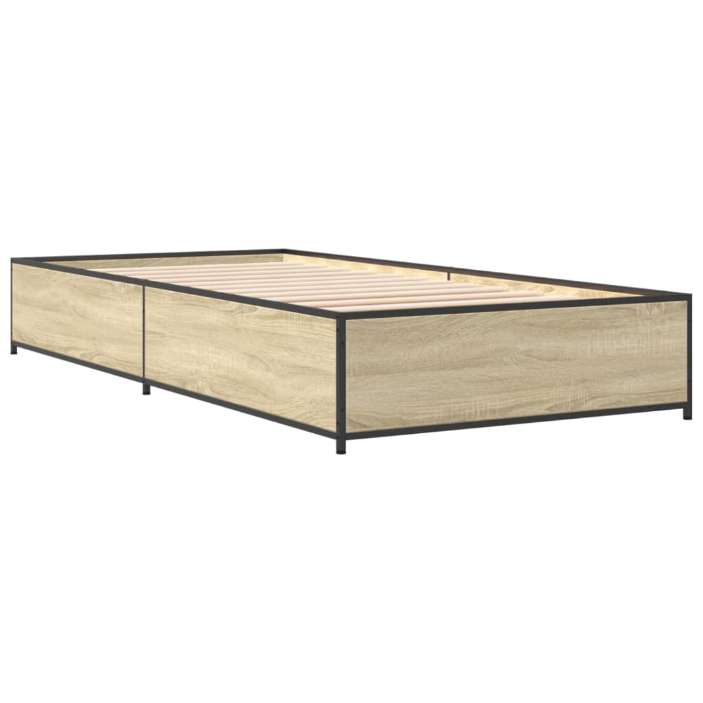 Giroletto Rovere Sonoma 75x190cm in Legno Multistrato e Metallo | homemem39