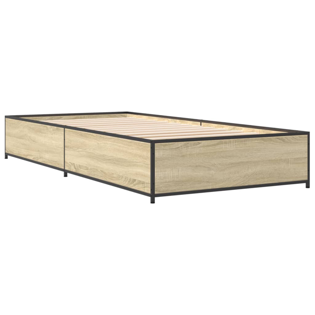 Giroletto Rovere Sonoma 75x190cm in Legno Multistrato e Metallo | homemem39