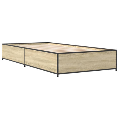 Giroletto Rovere Sonoma 75x190cm in Legno Multistrato e Metallo | homemem39