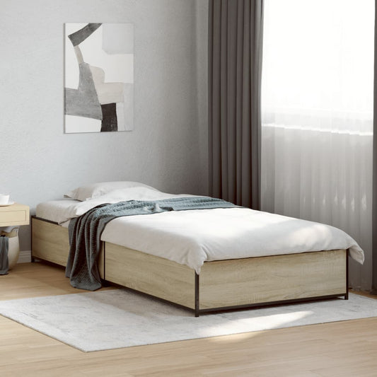 Giroletto Rovere Sonoma 75x190cm in Legno Multistrato e Metallo | homemem39