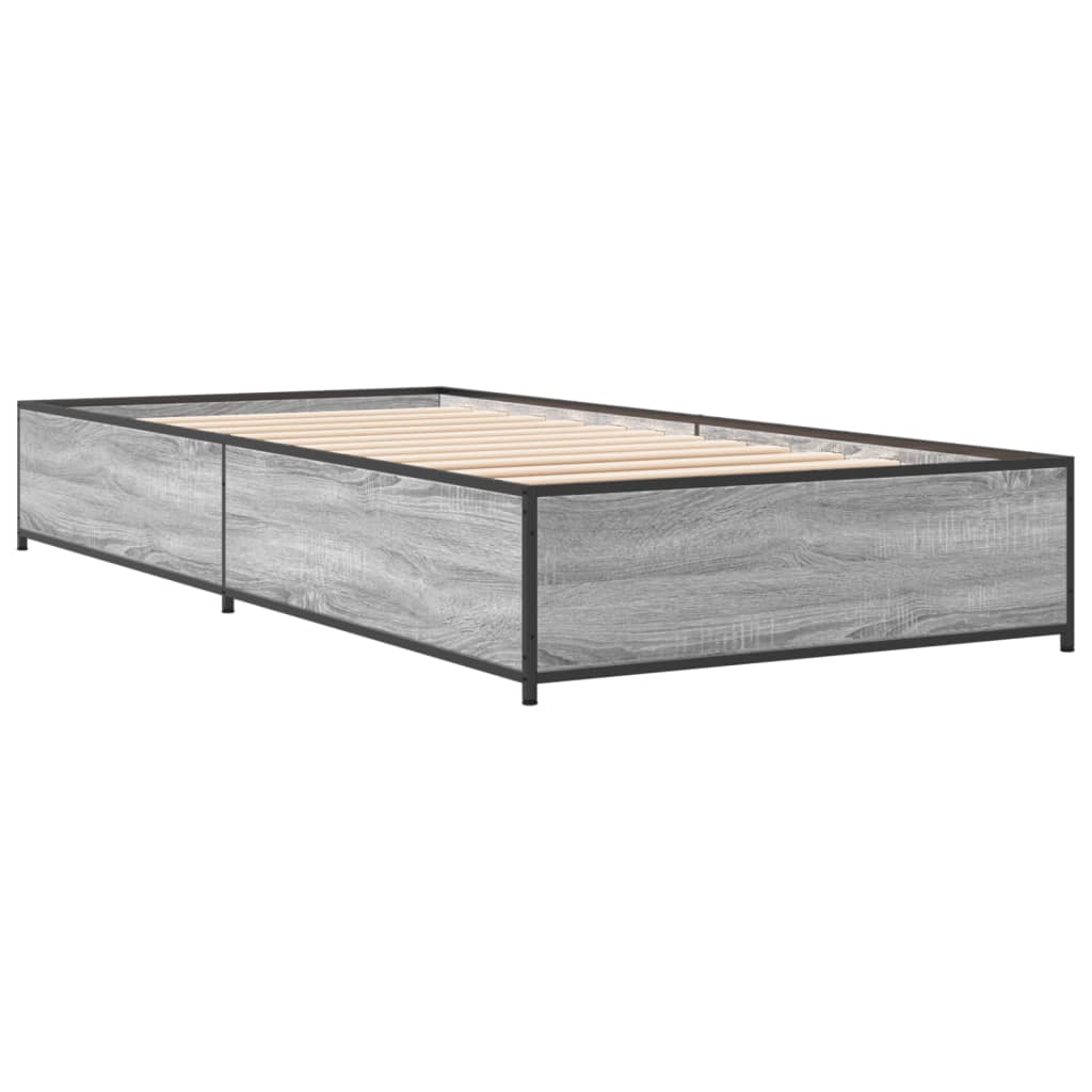 Giroletto Grigio Sonoma 75x190cm in Legno Multistrato e Metallo | homemem39