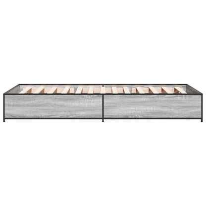 Giroletto Grigio Sonoma 75x190cm in Legno Multistrato e Metallo | homemem39