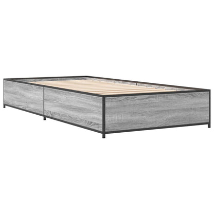 Giroletto Grigio Sonoma 75x190cm in Legno Multistrato e Metallo | homemem39