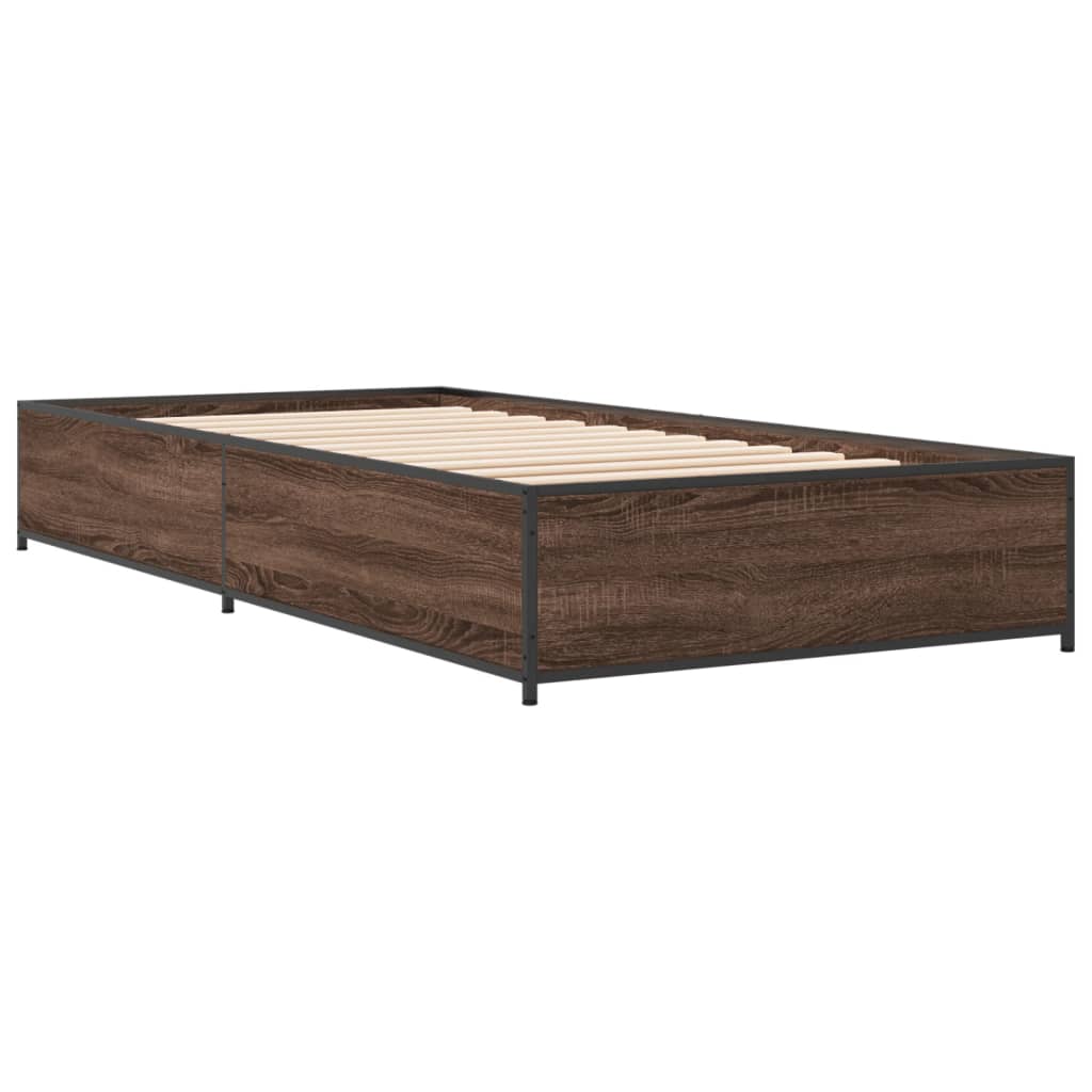 Giroletto Rovere Marrone 75x190 cm Legno Multistrato e Metallo | homemem39
