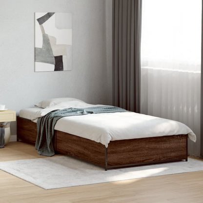 Giroletto Rovere Marrone 75x190 cm Legno Multistrato e Metallo | homemem39