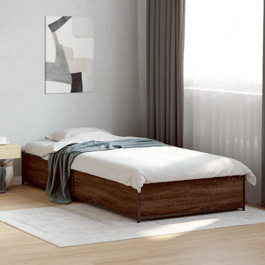 Giroletto Rovere Marrone 75x190 cm Legno Multistrato e Metallo | homemem39