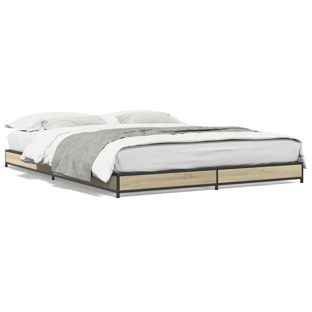 Giroletto Rovere Sonoma 120x200 cm in Legno Multistrato Metallo | homemem39