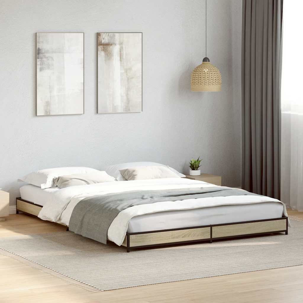 Giroletto Rovere Sonoma 120x200 cm in Legno Multistrato Metallo | homemem39