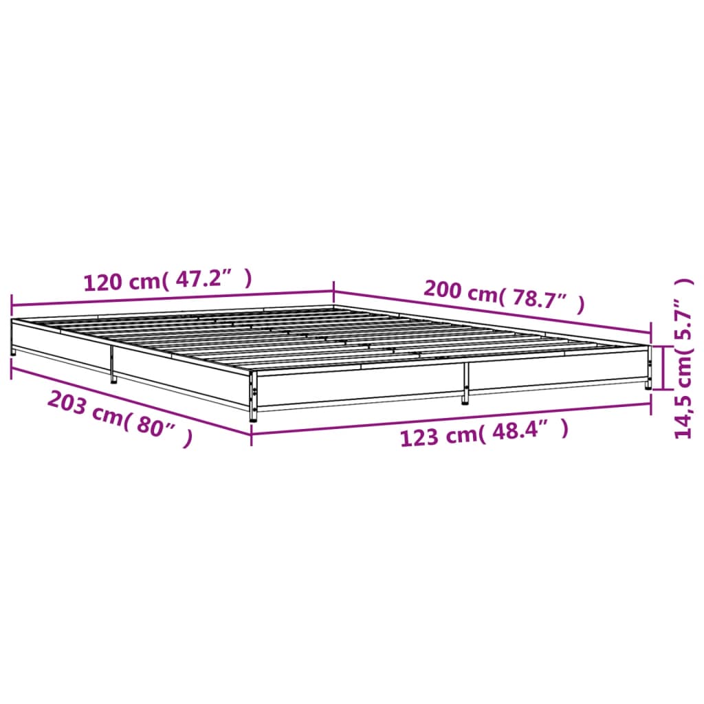 Giroletto Rovere Fumo 120x200 cm in Legno Multistrato Metallo | homemem39