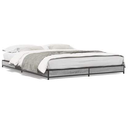 Giroletto Grigio Sonoma 120x200 cm in Legno Multistrato Metallo | homemem39