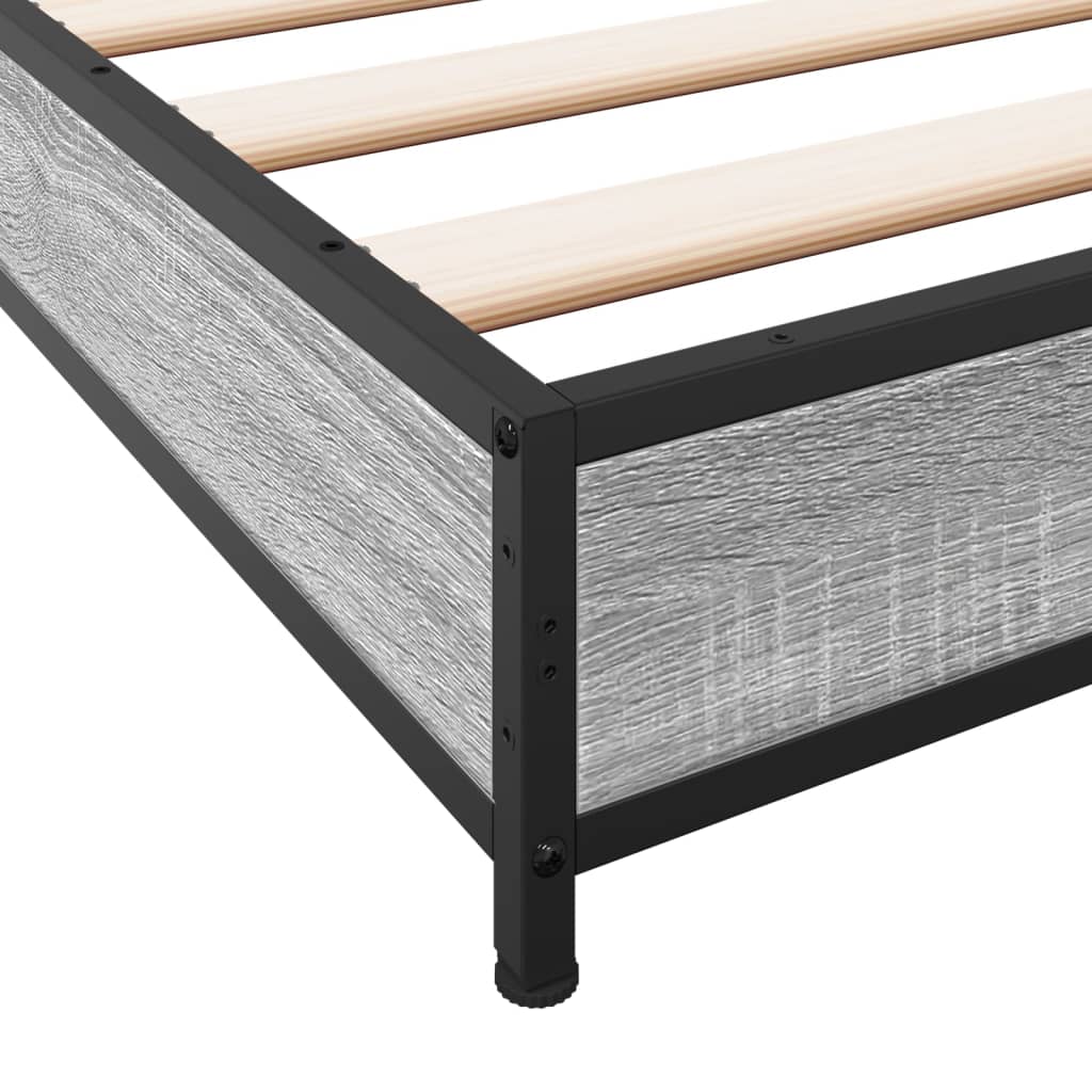 Giroletto Grigio Sonoma 120x200 cm in Legno Multistrato Metallo | homemem39
