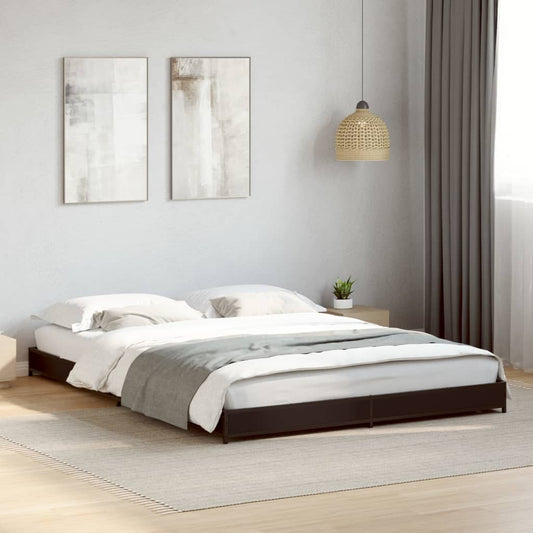 Giroletto Nero 135x190 cm in Legno Multistrato e Metallo