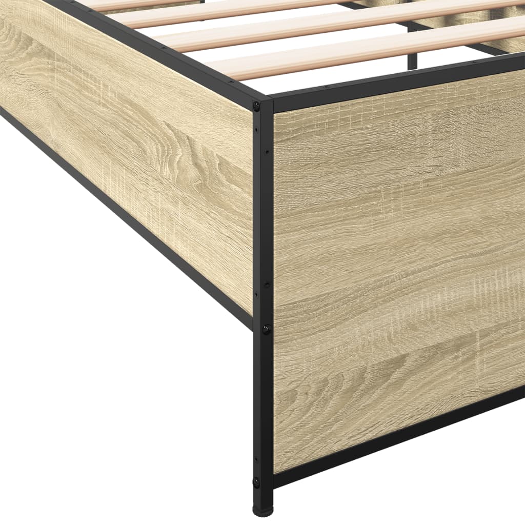 Giroletto Rovere Sonoma 100x200 cm Legno Multistrato e Metallo | homemem39