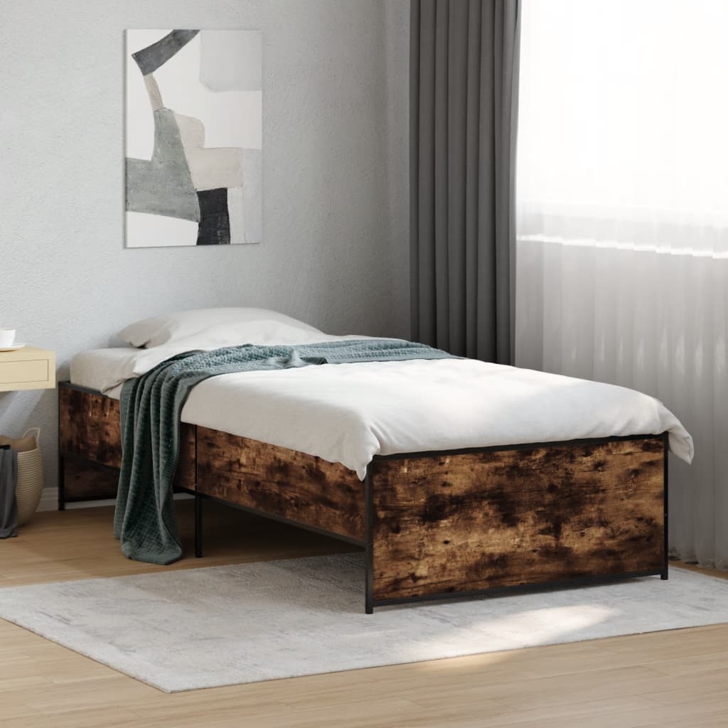 Giroletto Rovere Fumo 100x200 cm in Legno Multistrato e Metallo - homemem39